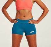 Moroccan Blue Women's Performance Knit 3" Short | HOKA
