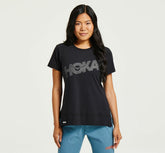 Black / Castlerock Women's Brand Tee | HOKA