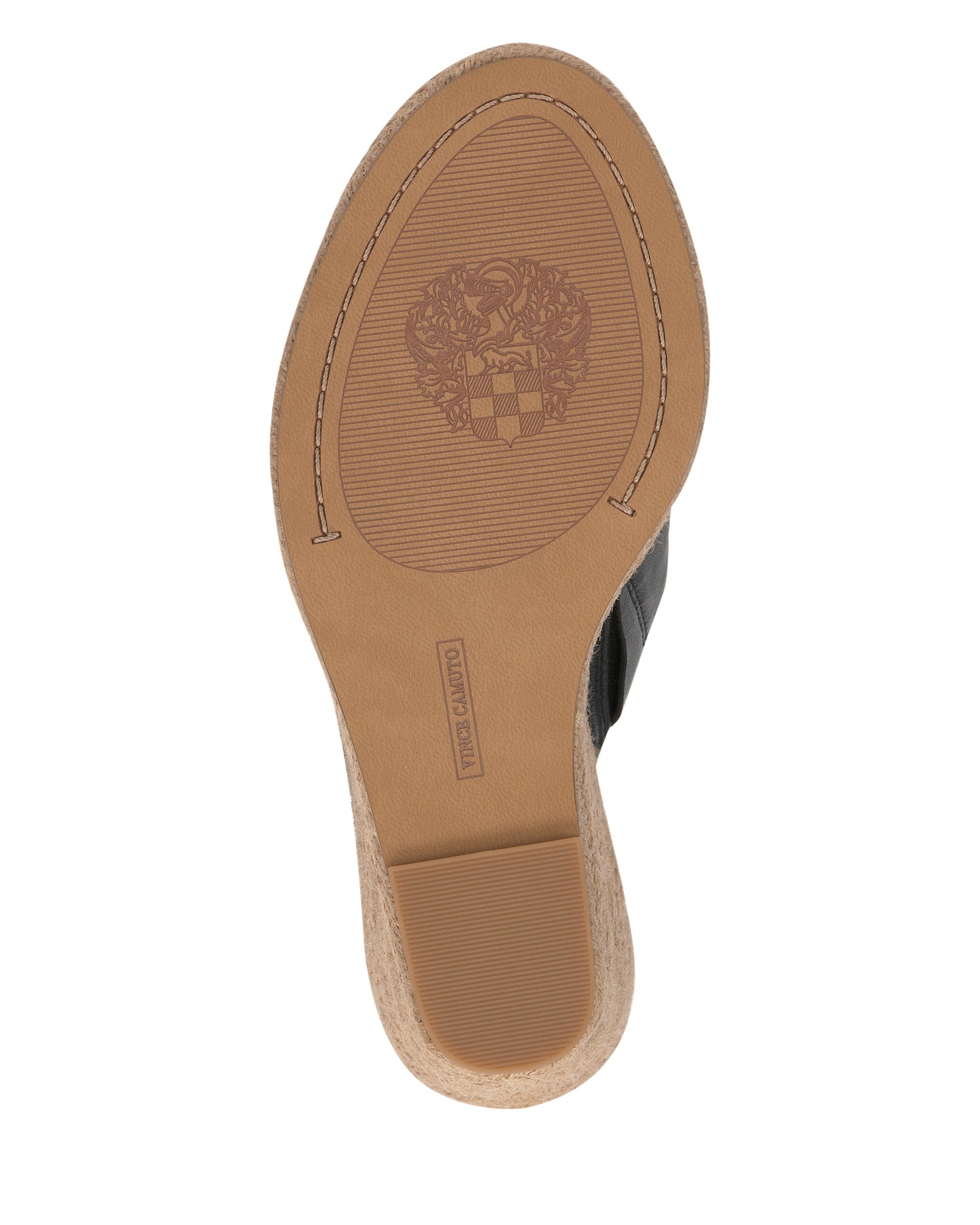Vince Camuto Fisella Espadrille Wedge Sandal Black Leather