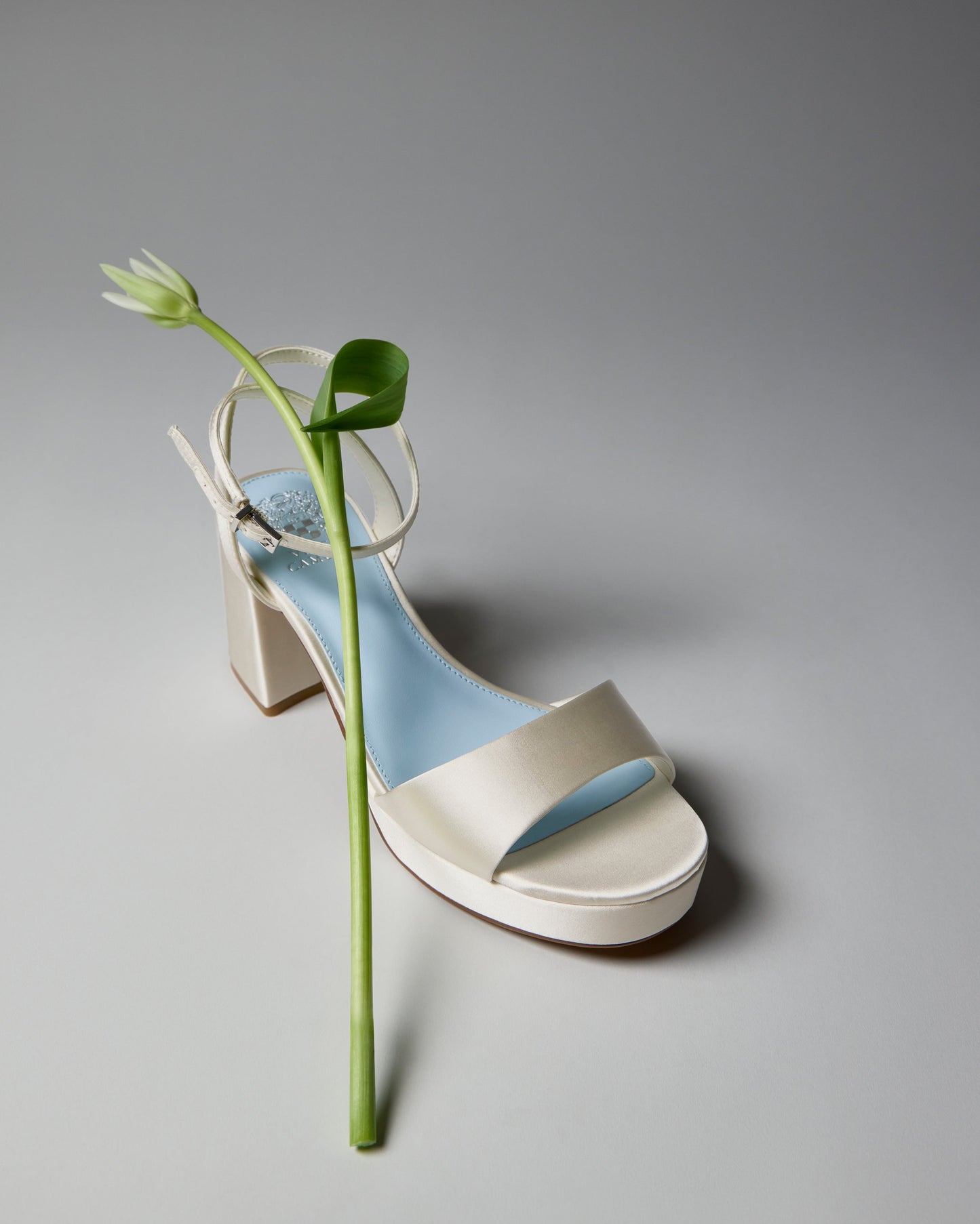 Vince Camuto Pendreya Platform Sandal Milk Satin