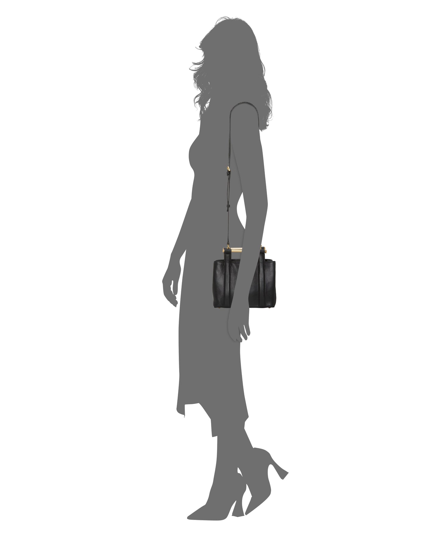 Vince Camuto Jayda Satchel Bag Black Leather