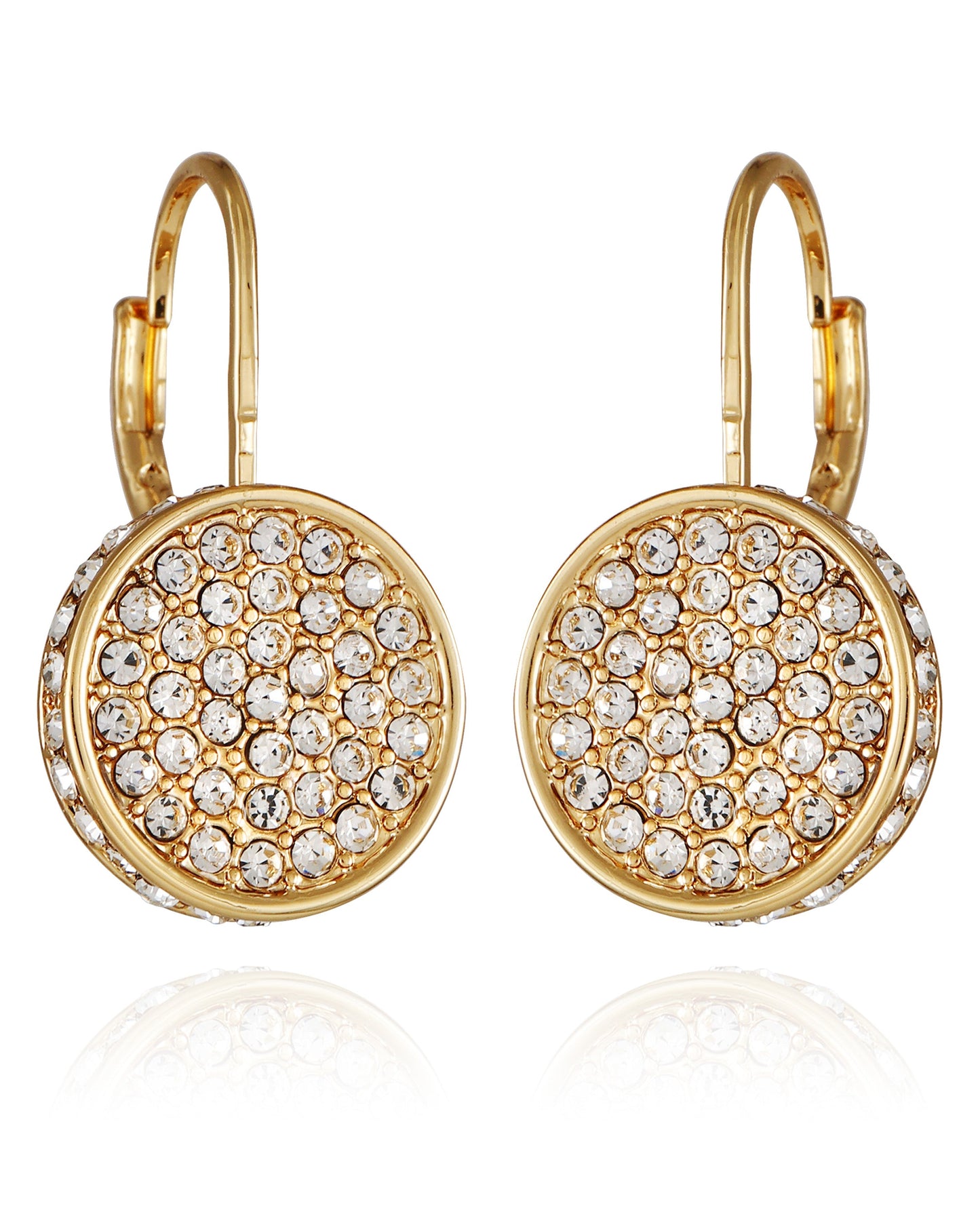Vince Camuto Pave Goldtone Drop Earrings Gold Tone