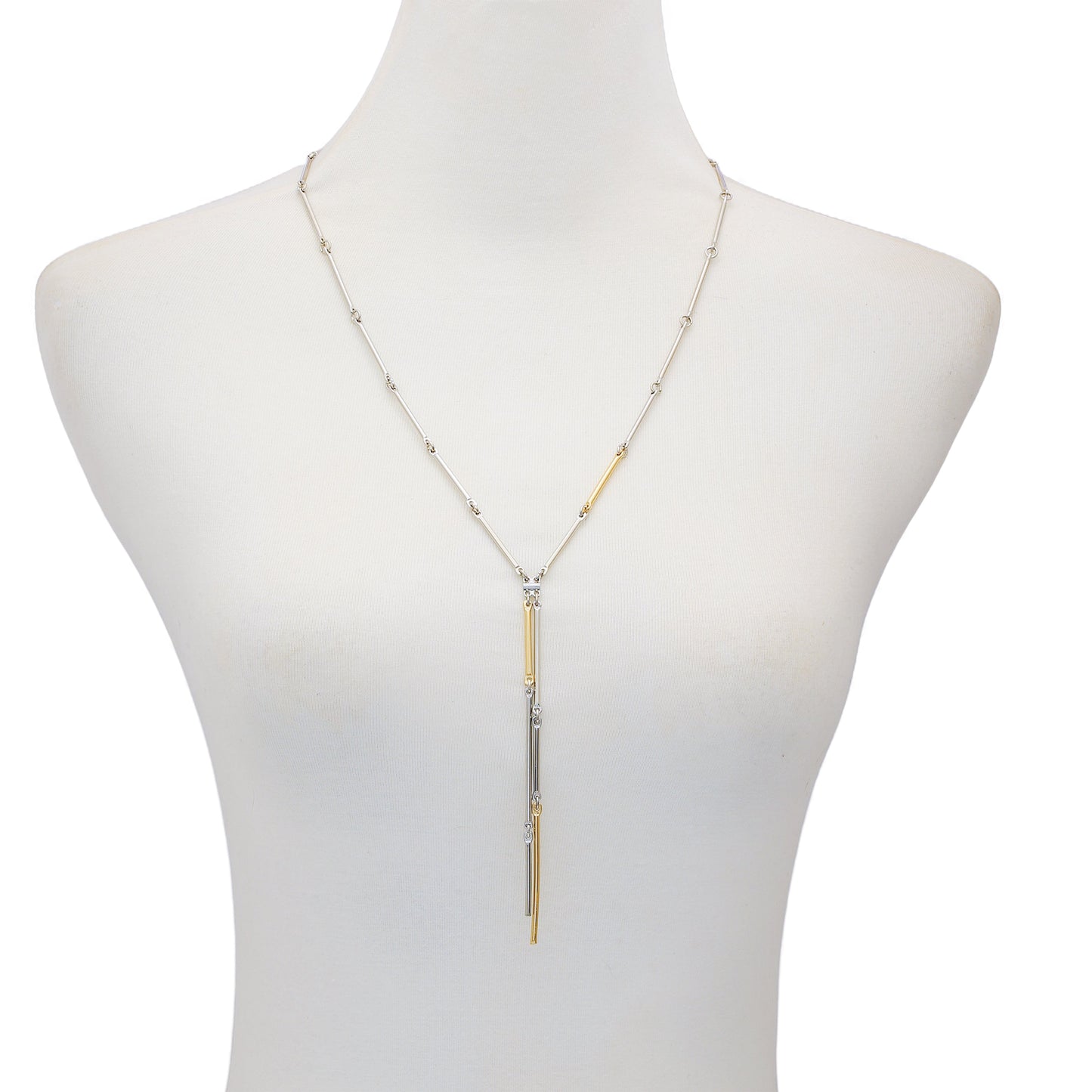 Vince Camuto Two Tone Bar Pendant Necklace Two Tone