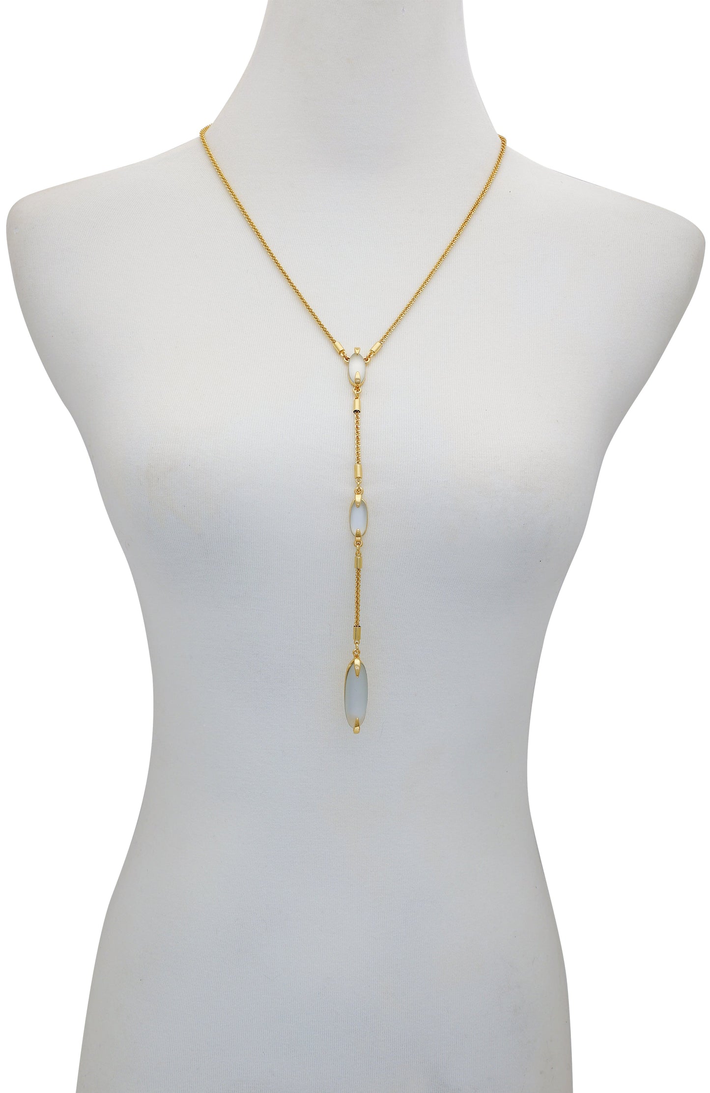 Vince Camuto Long Goldtone & Stone Pendant Necklace Gold Tone