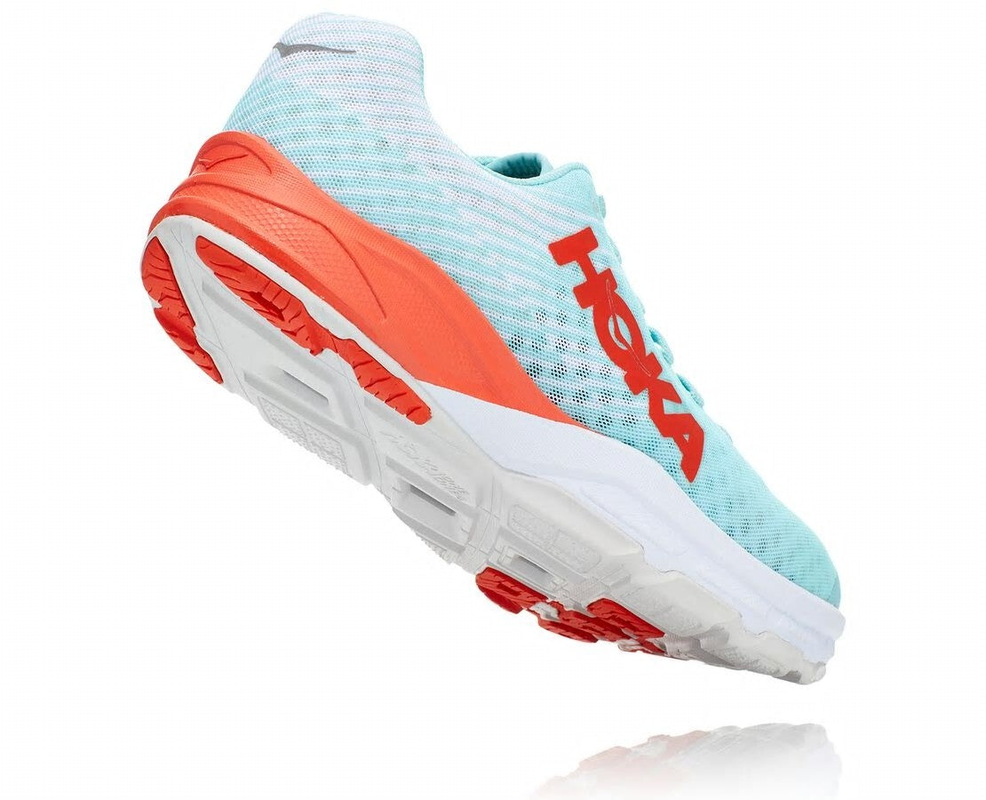 Antigua Sand / Mandarin Red All Gender EVO Carbon Rocket | HOKA