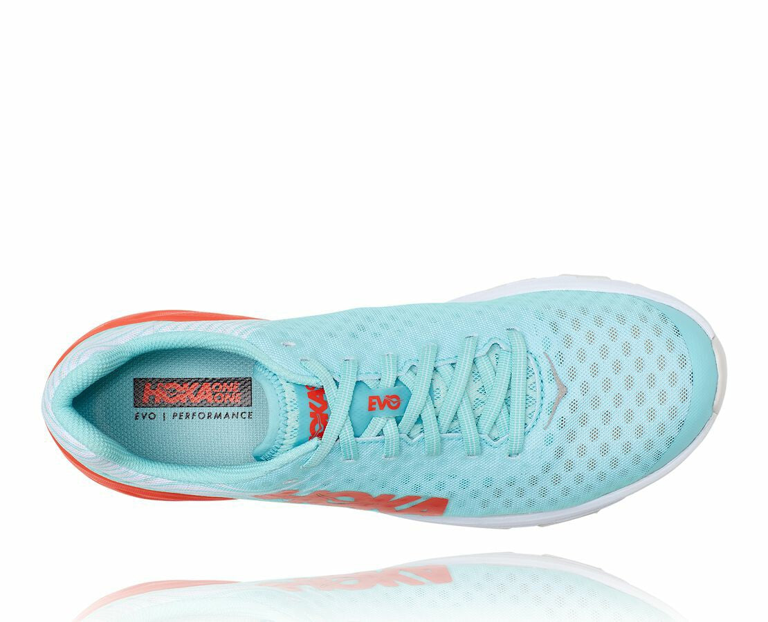 Antigua Sand / Mandarin Red All Gender EVO Carbon Rocket | HOKA