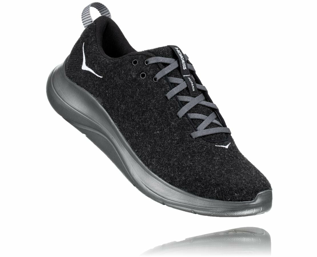 Black / Dark Shadow Men's Hupana Flow Wool | HOKA