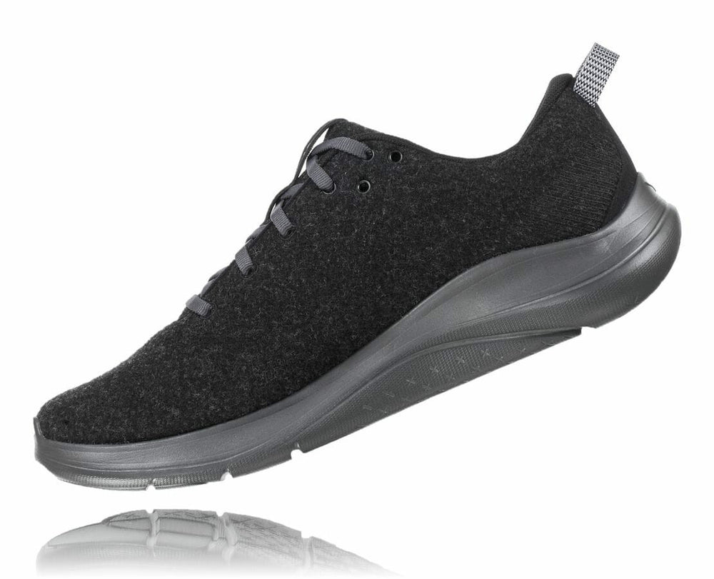Black / Dark Shadow Men's Hupana Flow Wool | HOKA