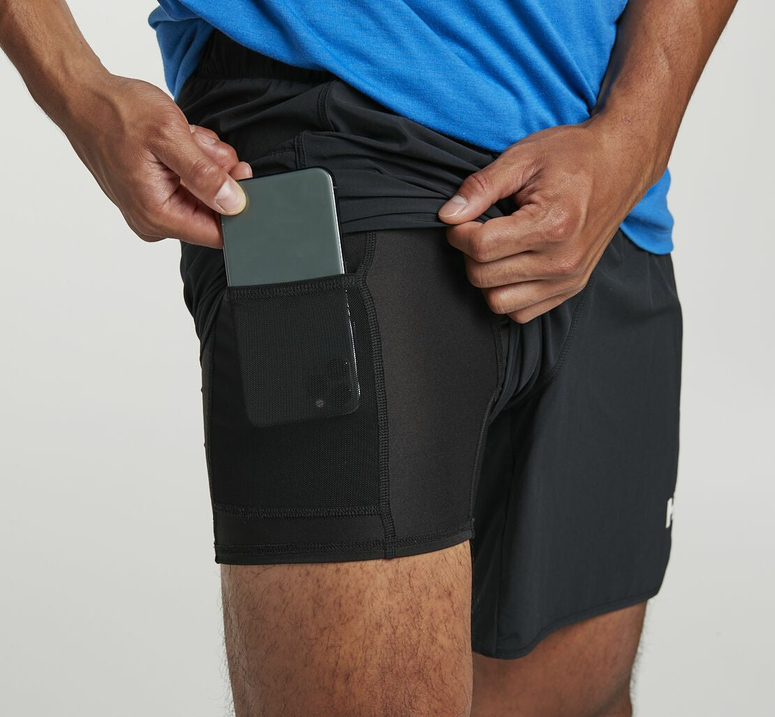 Black Men's Performance Woven 7" Short | HOKA