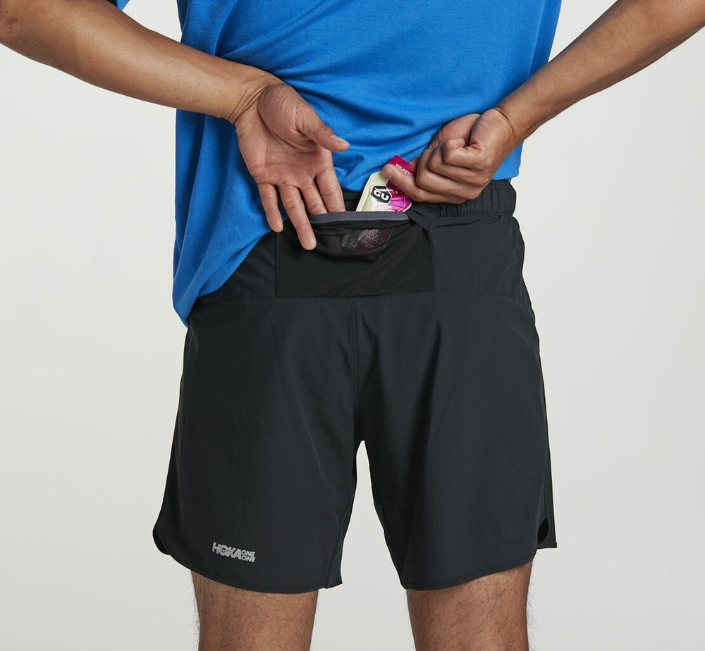 Black Men's Performance Woven 7" Short | HOKA