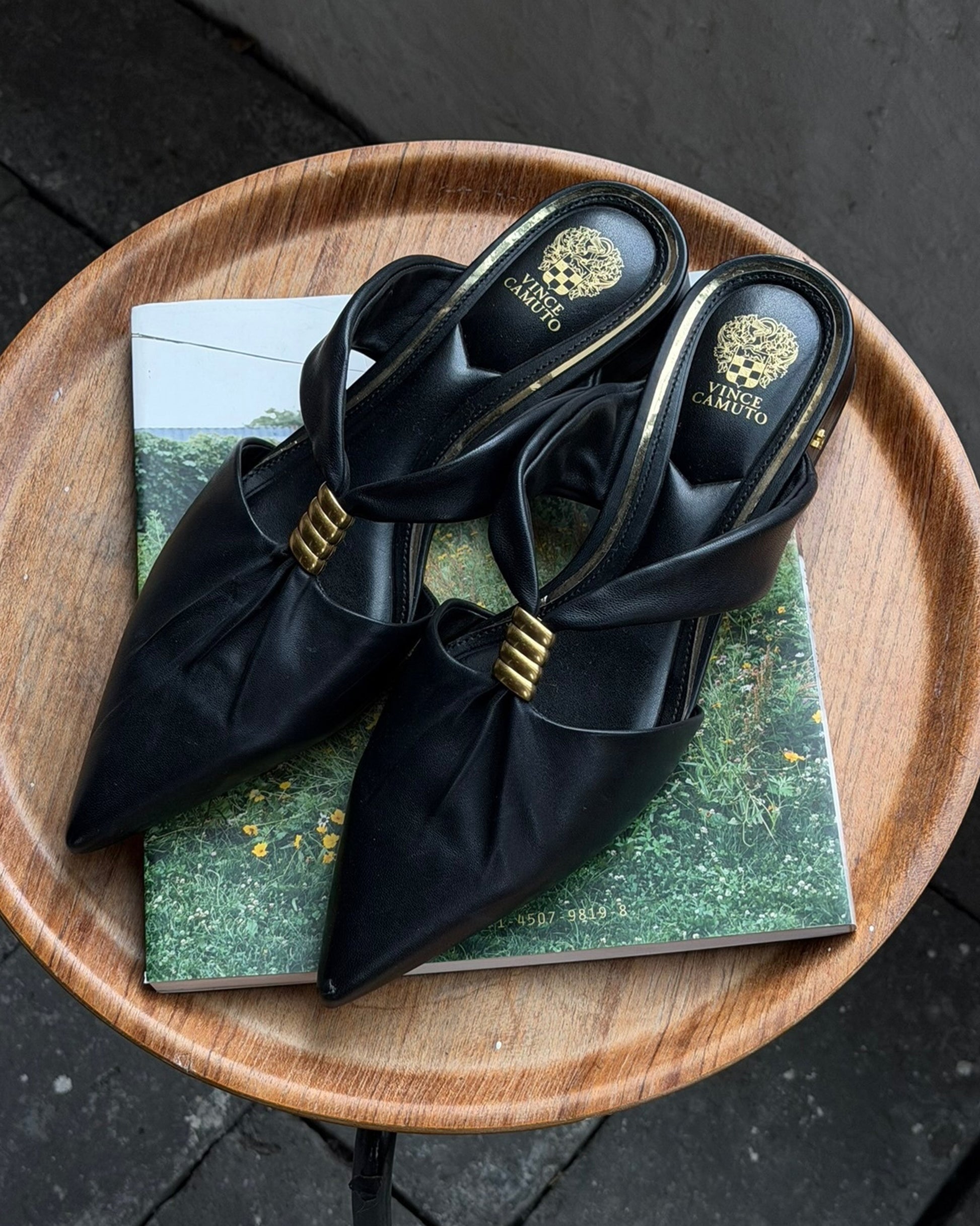 Vince Camuto Vanika Mule Black Leather