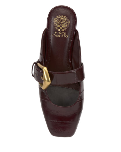 Vince Camuto Vellma Buckle Mule Pomegranate Red