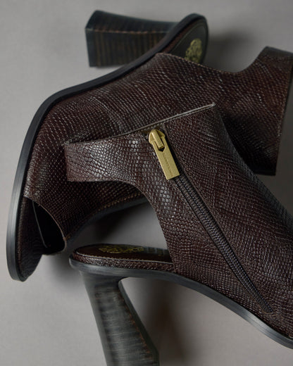 Vince Camuto Rimdia Sandal Brown Snake Print Leather