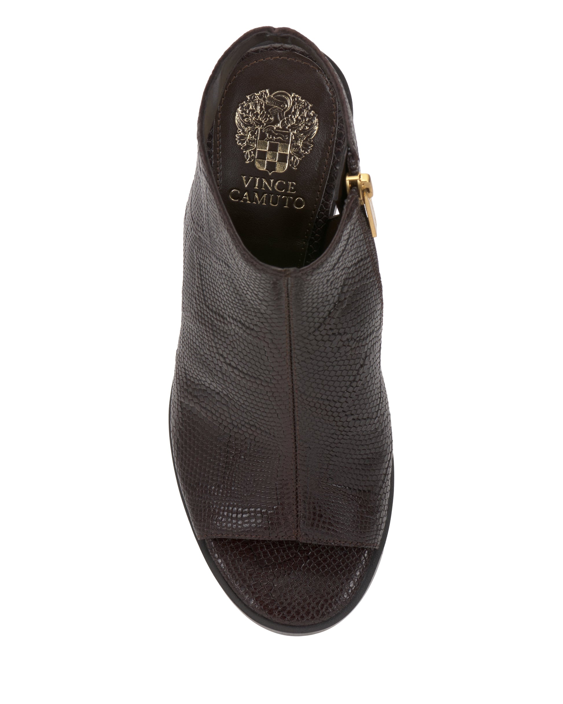 Vince Camuto Rimdia Sandal Brown Snake Print Leather