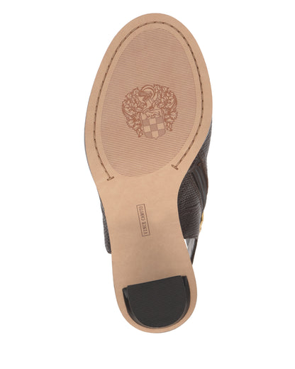 Vince Camuto Rimdia Sandal Brown Snake Print Leather