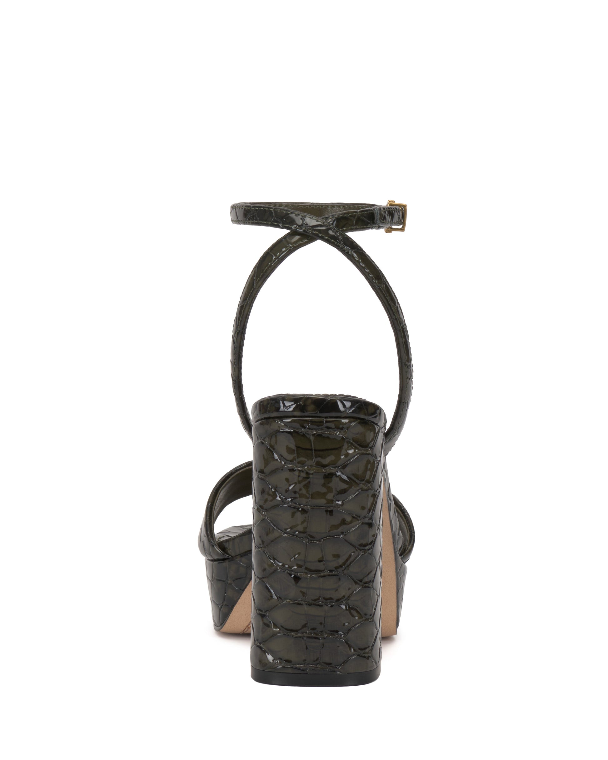 Vince Camuto Pendry Platform Sandal Deep Forest Snake Print Leather