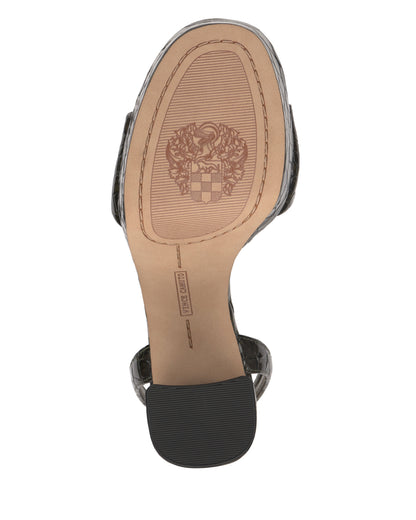 Vince Camuto Pendry Platform Sandal Deep Forest Snake Print Leather