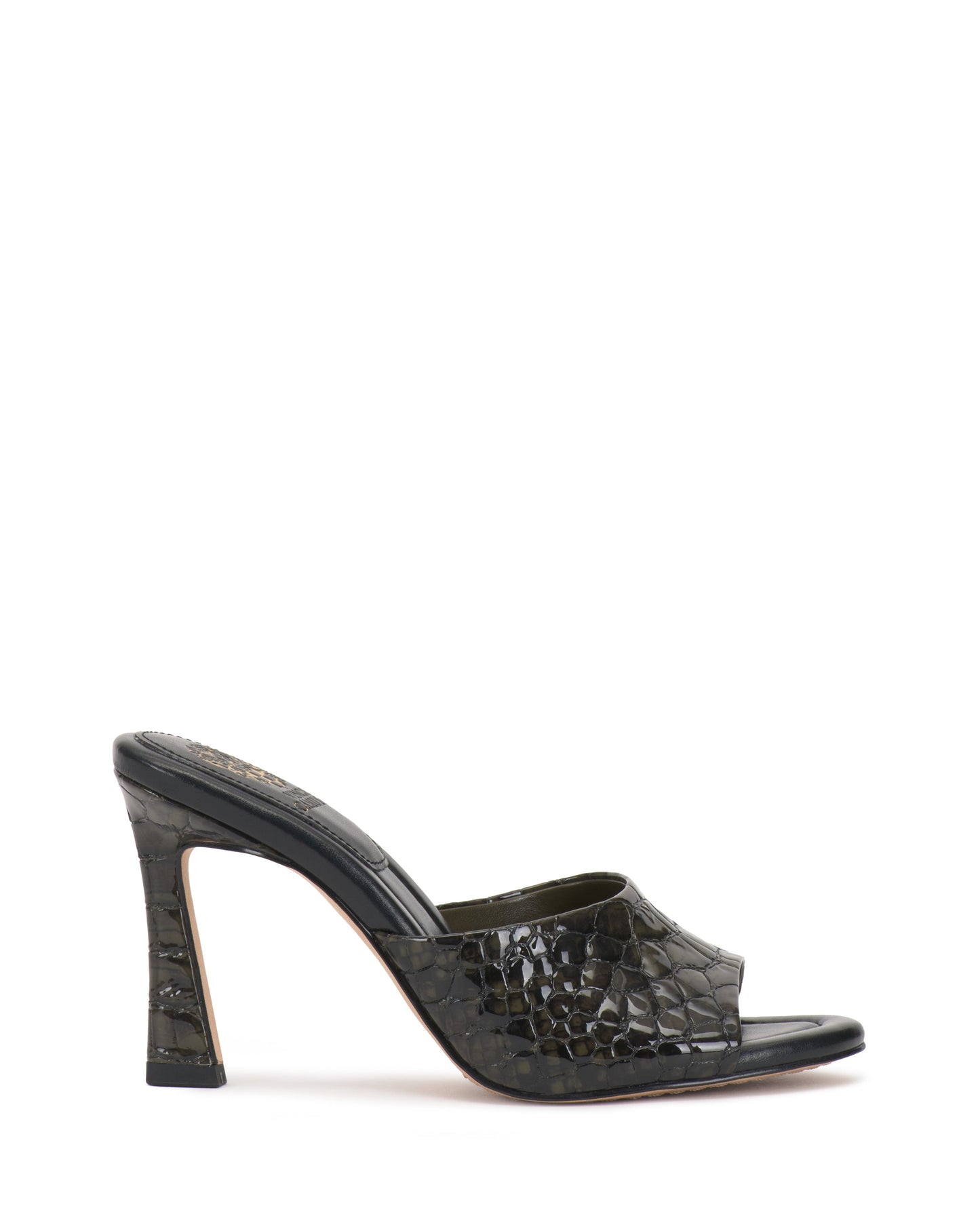 Vince Camuto Paigely Mule Deep Forest Snake Print Leather