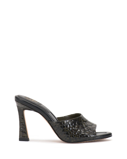 Vince Camuto Paigely Mule Deep Forest Snake Print Leather
