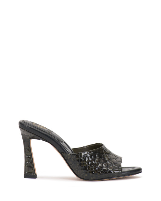 Vince Camuto Paigely Mule Deep Forest Snake Print Leather