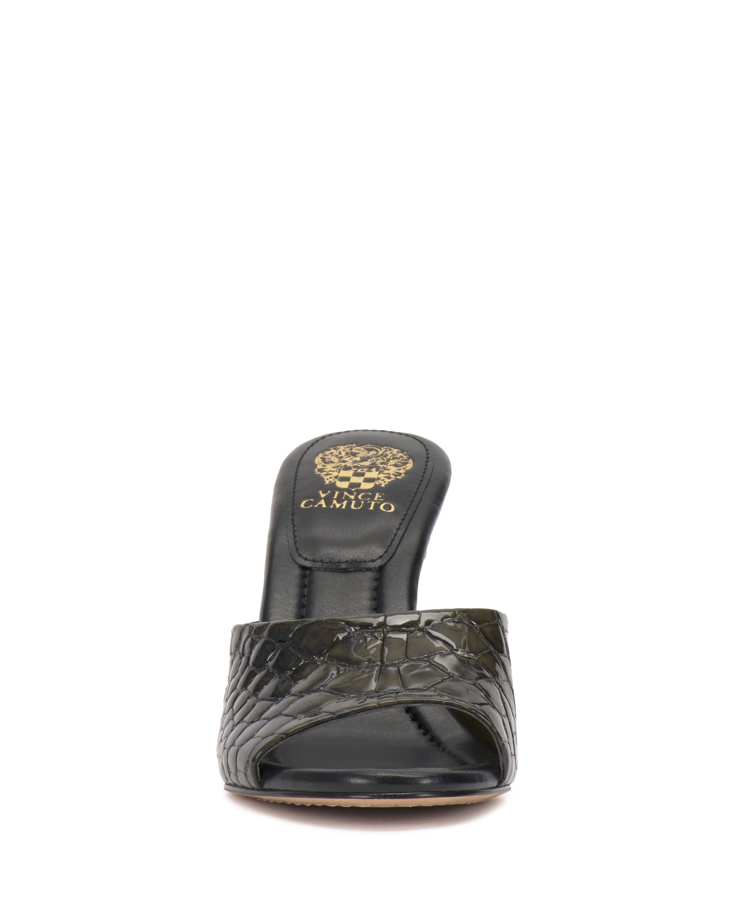 Vince Camuto Paigely Mule Deep Forest Snake Print Leather