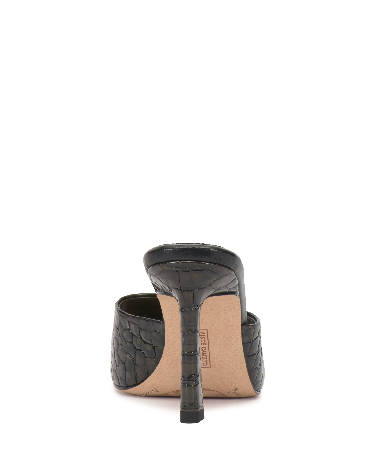 Vince Camuto Paigely Mule Deep Forest Snake Print Leather