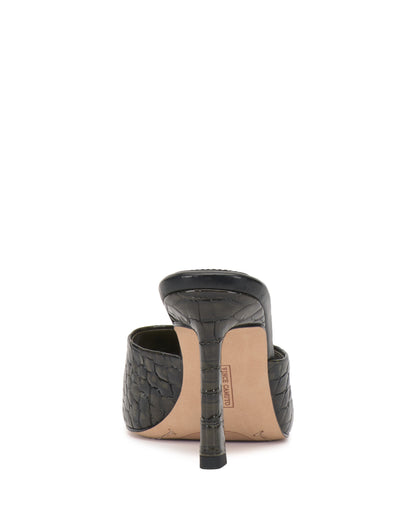 Vince Camuto Paigely Mule Deep Forest Snake Print Leather