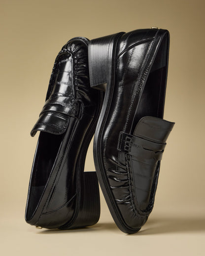 Vince Camuto Eshnie Block Heel Loafer Black