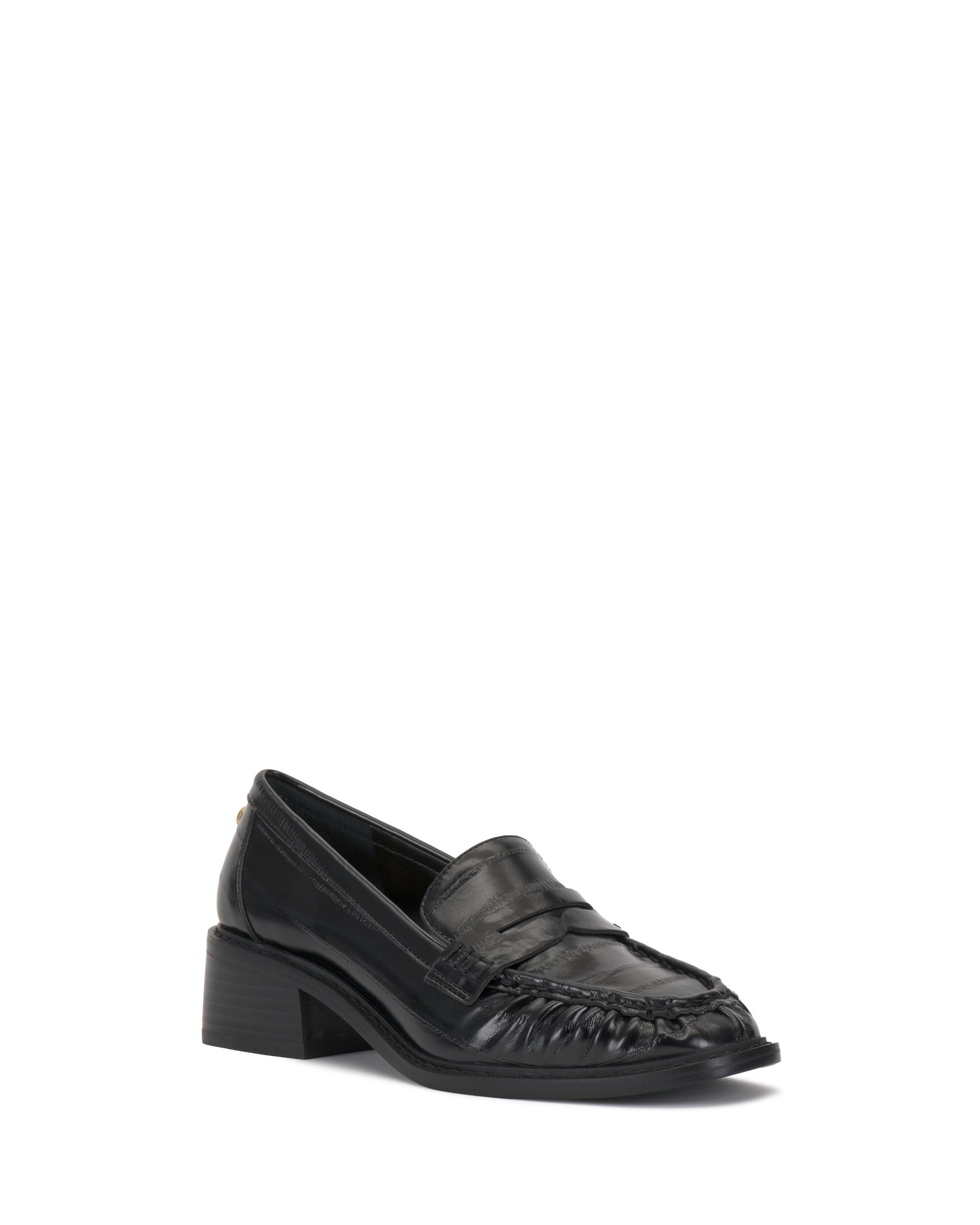Vince Camuto Eshnie Block Heel Loafer Black