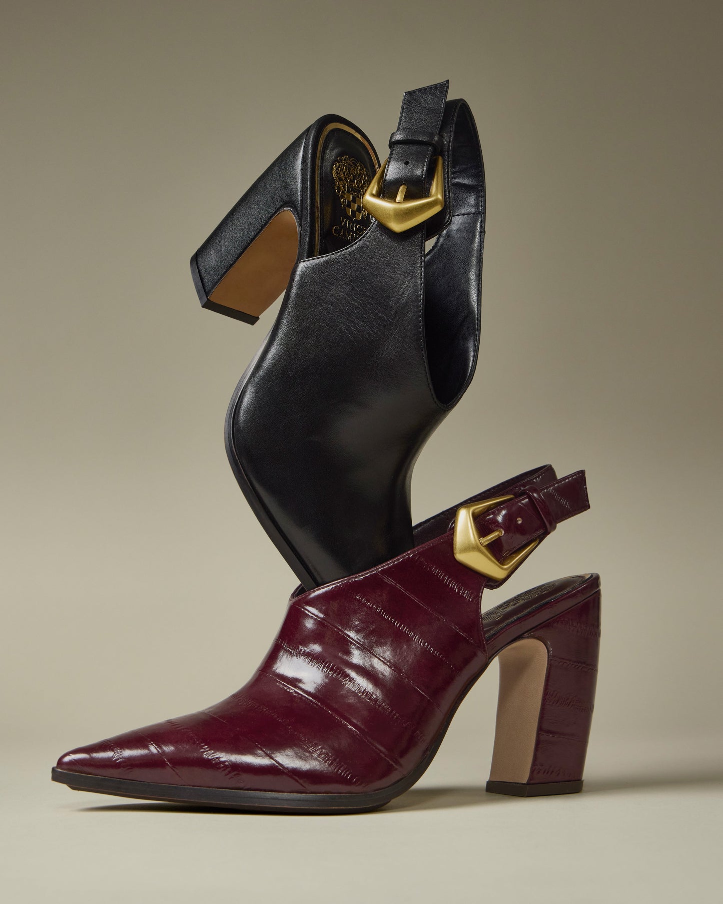 Vince Camuto Baylez Buckled Mule Pomegranate Red
