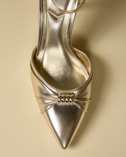Vince Camuto Mallie Pump Egyptian Gold Metallic Leather