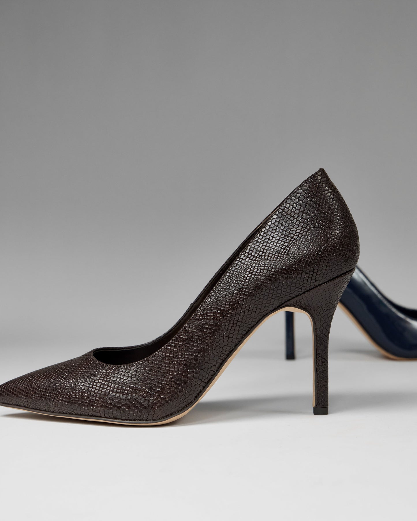 Vince Camuto Maisha Pump Brown Snake Print Leather