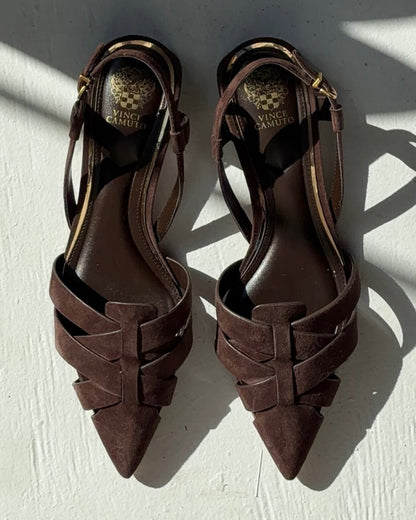 Vince Camuto Vinesha Sandal Brownie Suede