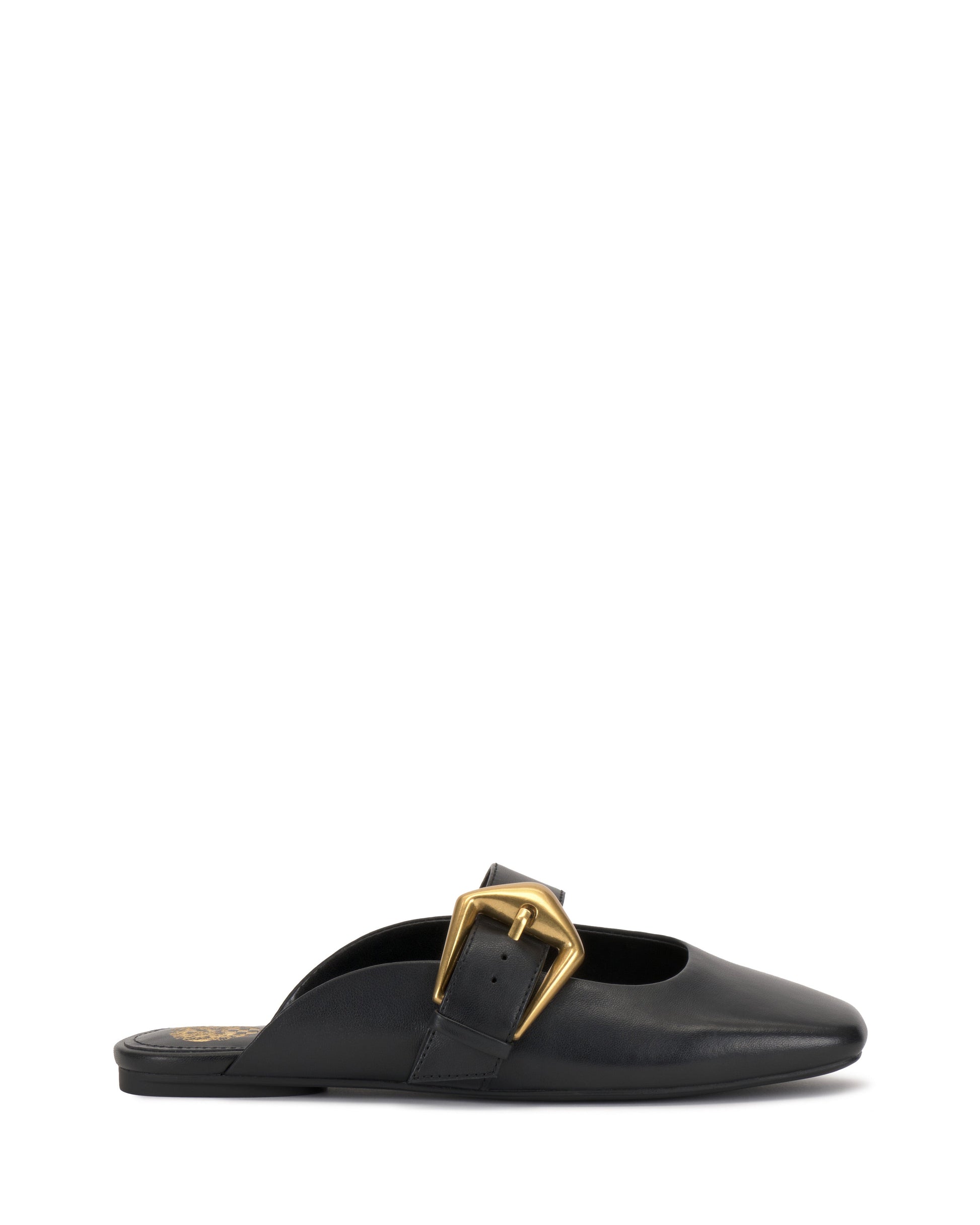 Vince Camuto Vellma Buckle Mule Black Leather