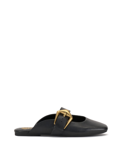 Vince Camuto Vellma Buckle Mule Black Leather