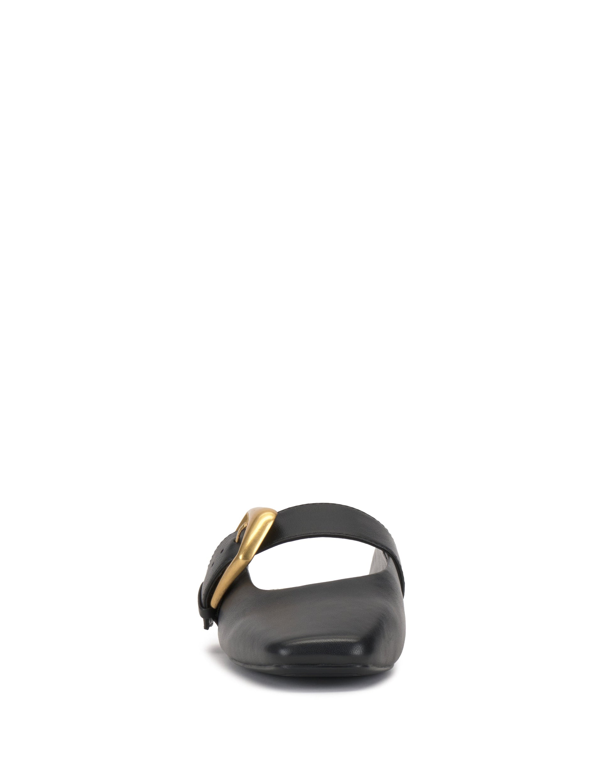 Vince Camuto Vellma Buckle Mule Black Leather