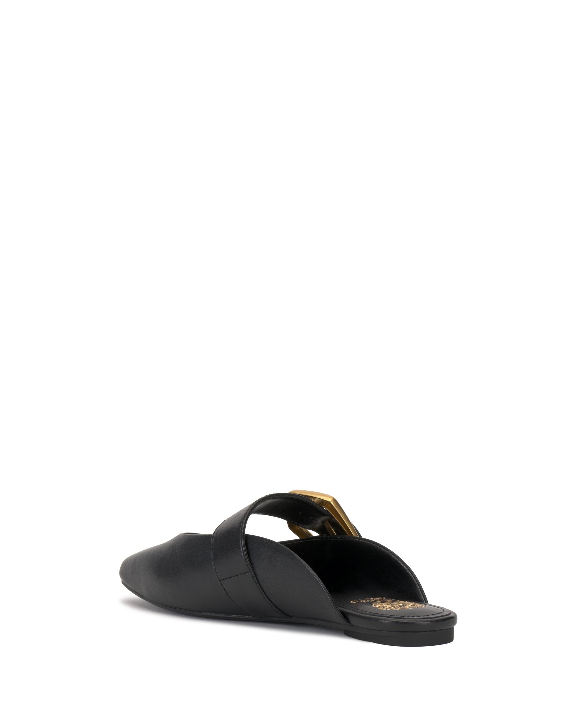 Vince Camuto Vellma Buckle Mule Black Leather