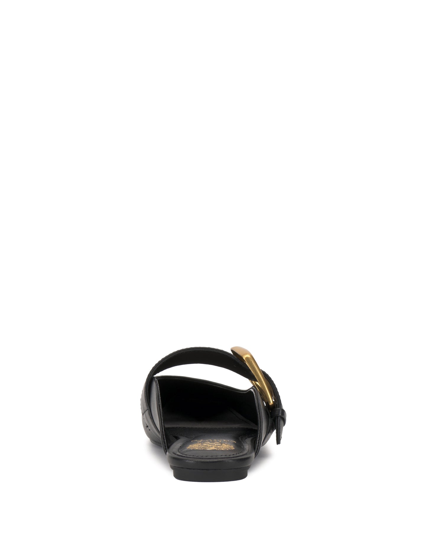 Vince Camuto Vellma Buckle Mule Black Leather