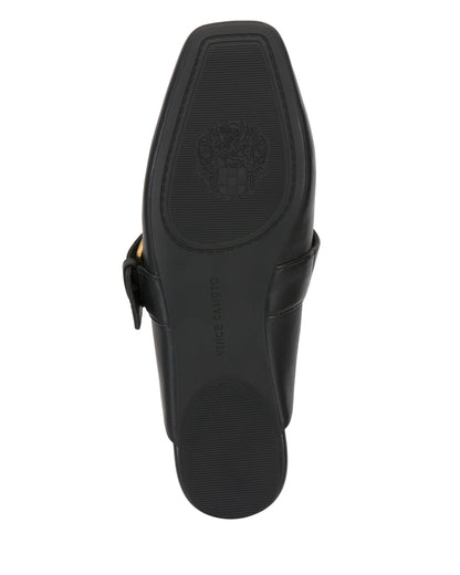 Vince Camuto Vellma Buckle Mule Black Leather
