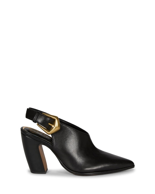 Vince Camuto Baylez Buckled Mule Black Leather