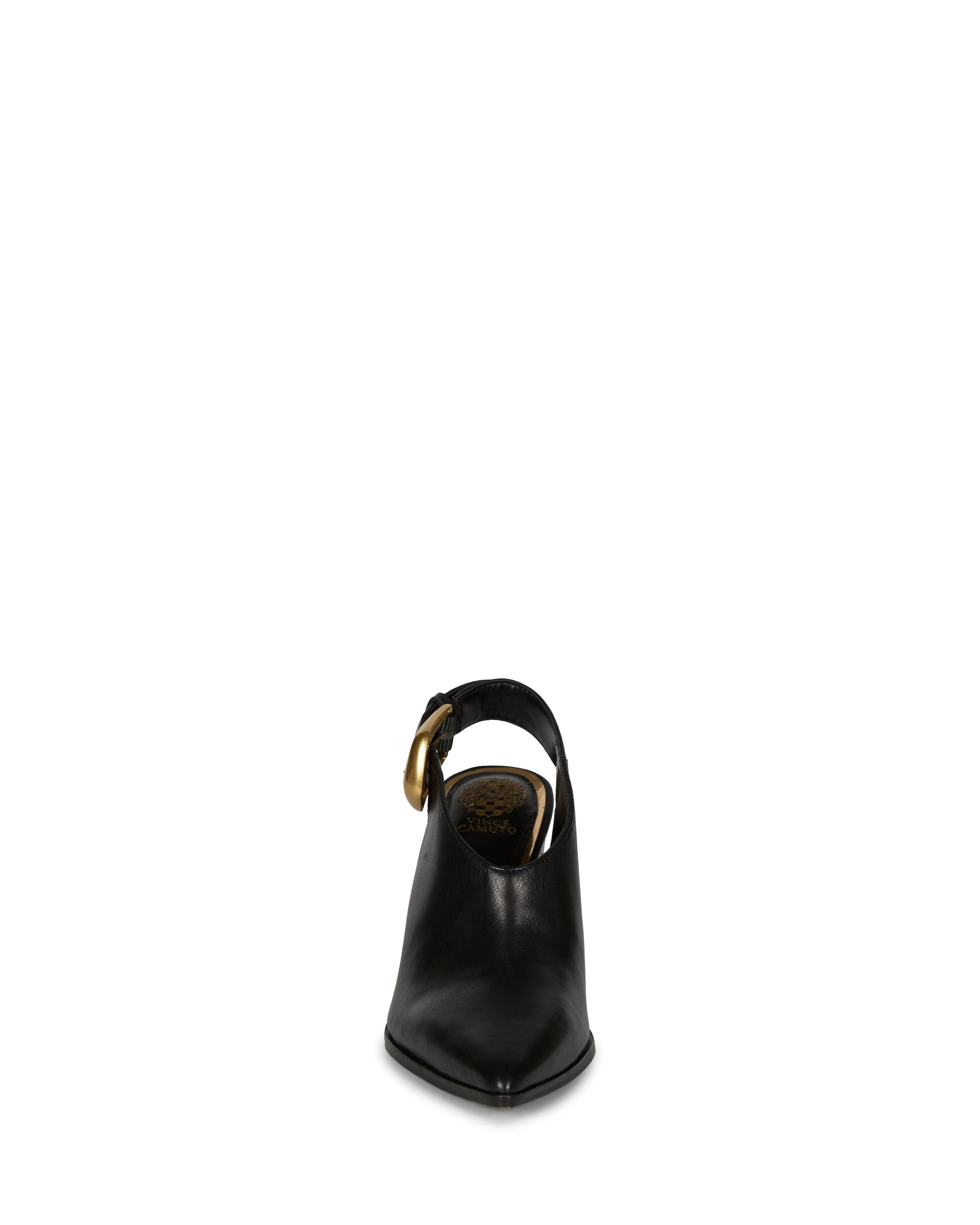 Vince Camuto Baylez Buckled Mule Black Leather
