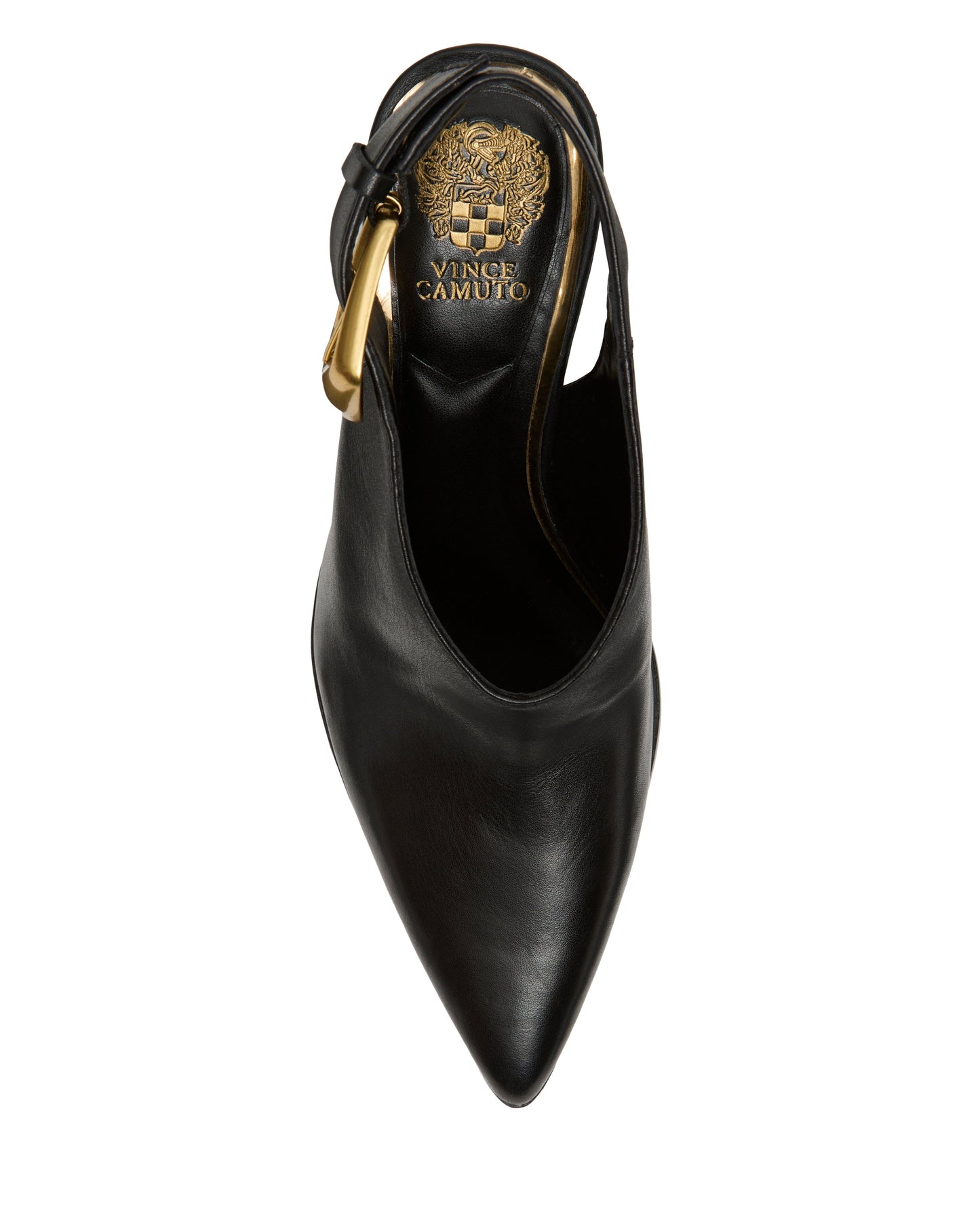 Vince Camuto Baylez Buckled Mule Black Leather