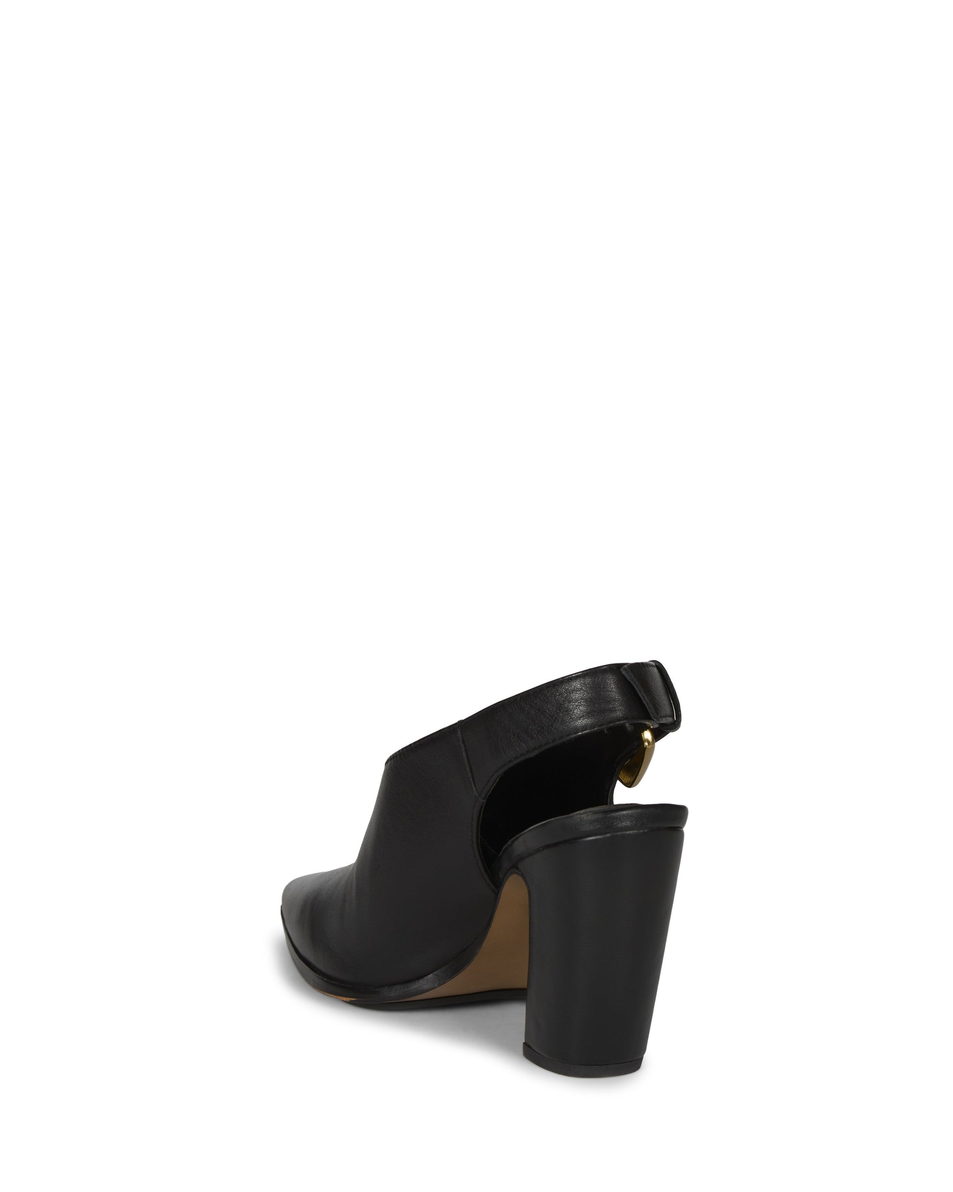 Vince Camuto Baylez Buckled Mule Black Leather