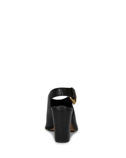 Vince Camuto Baylez Buckled Mule Black Leather