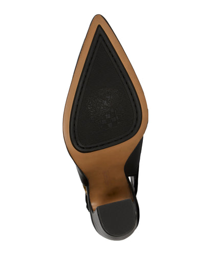 Vince Camuto Baylez Buckled Mule Black Leather