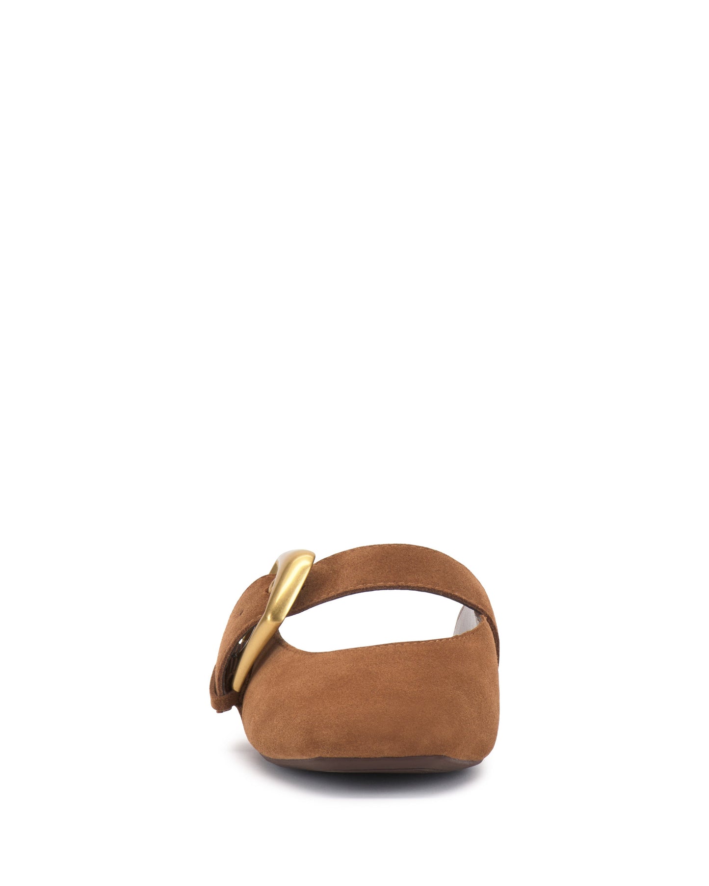 Vince Camuto Vellma Buckle Mule Burnt Sugar Suede