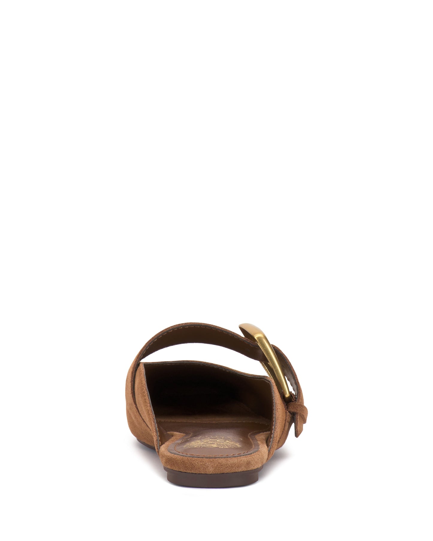 Vince Camuto Vellma Buckle Mule Burnt Sugar Suede