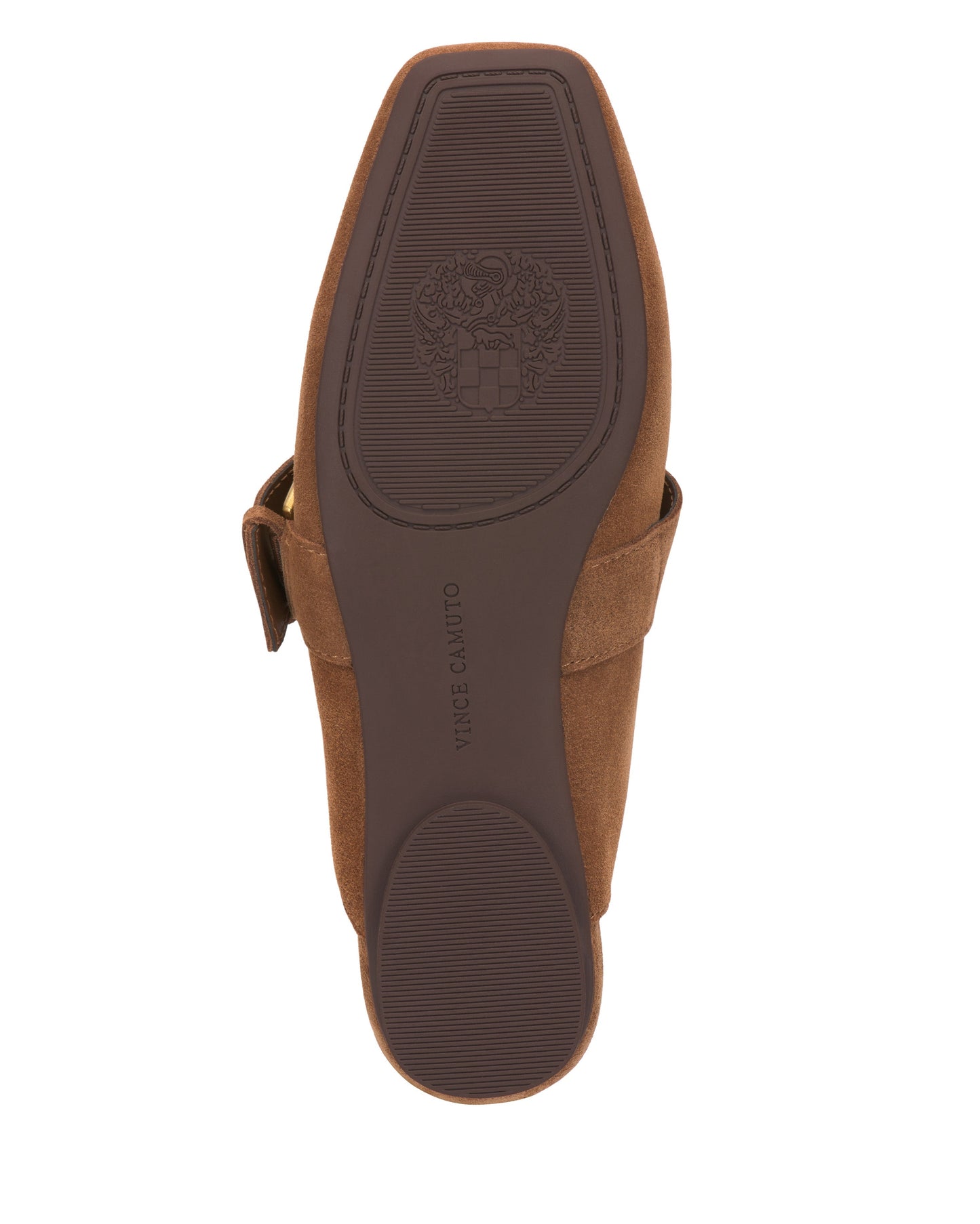 Vince Camuto Vellma Buckle Mule Burnt Sugar Suede