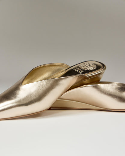 Vince Camuto Vinia Mule Egyptian Gold Metallic Leather