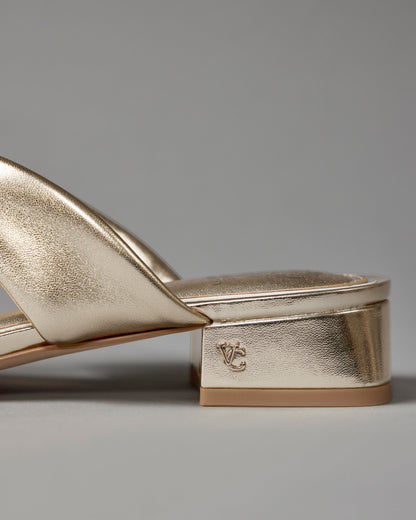 Vince Camuto Vanika Mule Egyptian Gold Metallic Leather
